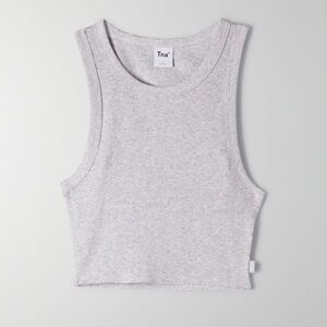 TNA Heather Gray Ribbed Crop Tank